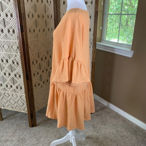 Petal Dew‎ Textured V-Neck Flounce Sleeve Dress Large - Picture 3 of 10